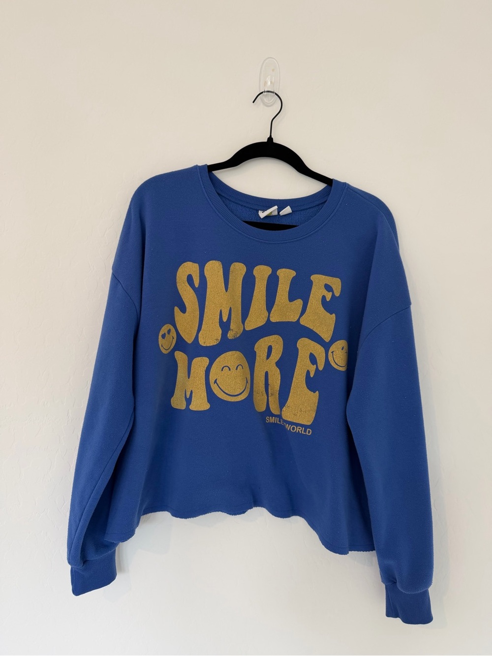 Blue Graphic Crewneck Sweatshirt